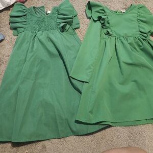 Green Kids Dress Set